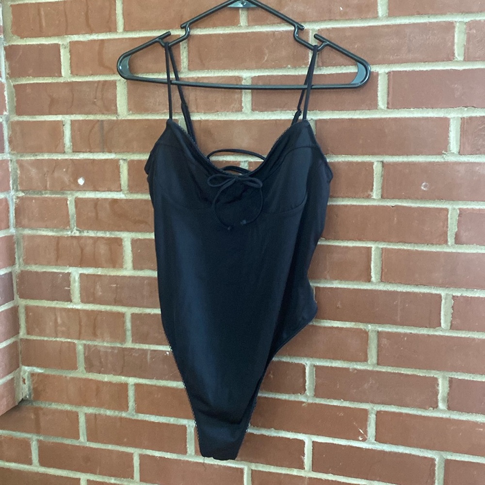 Black one peice bathing suit from pac sun!